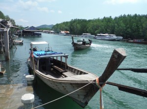 Longtail ferries, Bangrong Pier, Phuket スミス英会話大津校
